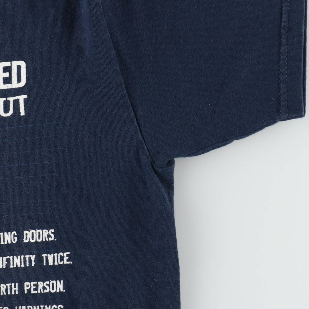 2000'S Hybrid CHUCK NORRIS Print T-Shirt (Men's Size M) cotton navy blue type Vintage Second Hand