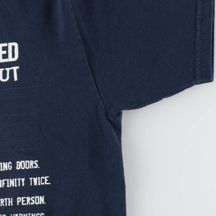 2000'S Hybrid CHUCK NORRIS Print T-Shirt (Men's Size M) cotton navy blue type Vintage Second Hand