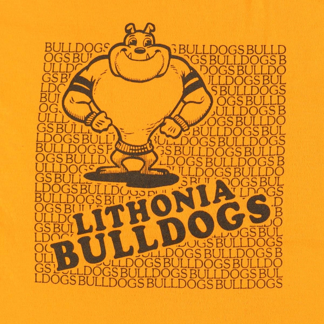 80'S Sportswear GULF COAST Dog Print T-Shirt, Made in USA, Men's Size M (approx.), Vintage polyester yellow type Vintage Second Hand