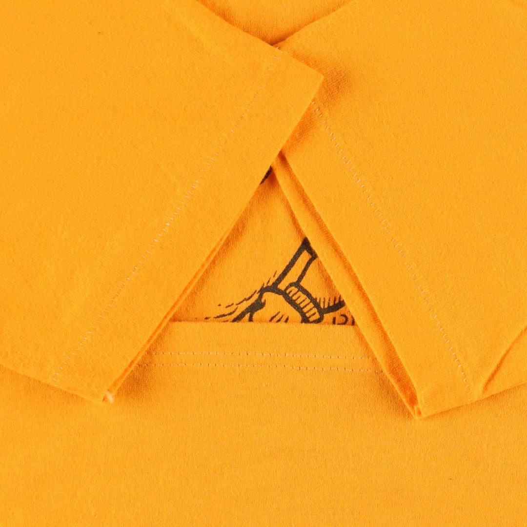 80'S Sportswear GULF COAST Dog Print T-Shirt, Made in USA, Men's Size M (approx.), Vintage polyester yellow type Vintage Second Hand