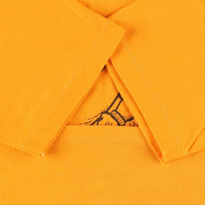 80'S Sportswear GULF COAST Dog Print T-Shirt, Made in USA, Men's Size M (approx.), Vintage polyester yellow type Vintage Second Hand