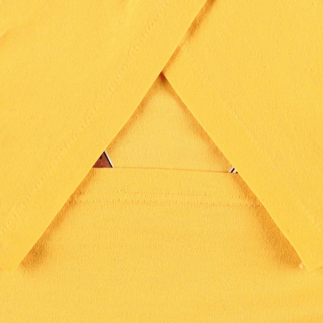Russell Print T-Shirt, Made in USA, Men's Size L polyester yellow type Vintage Second Hand