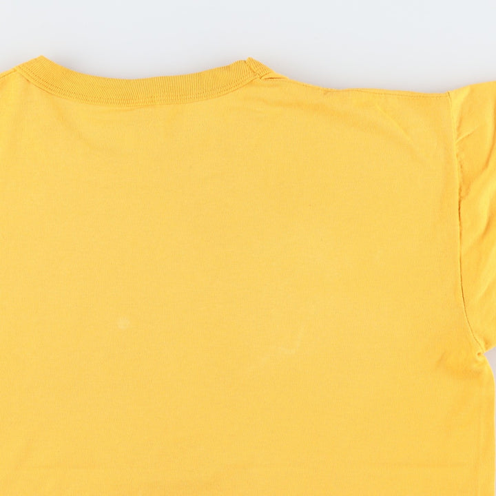 Russell Print T-Shirt, Made in USA, Men's Size L polyester yellow type Vintage Second Hand