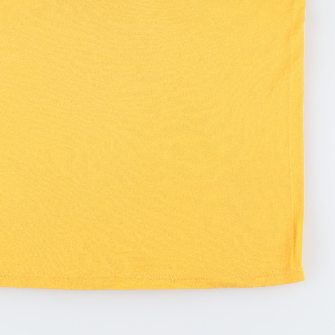 Russell Print T-Shirt, Made in USA, Men's Size L polyester yellow type Vintage Second Hand