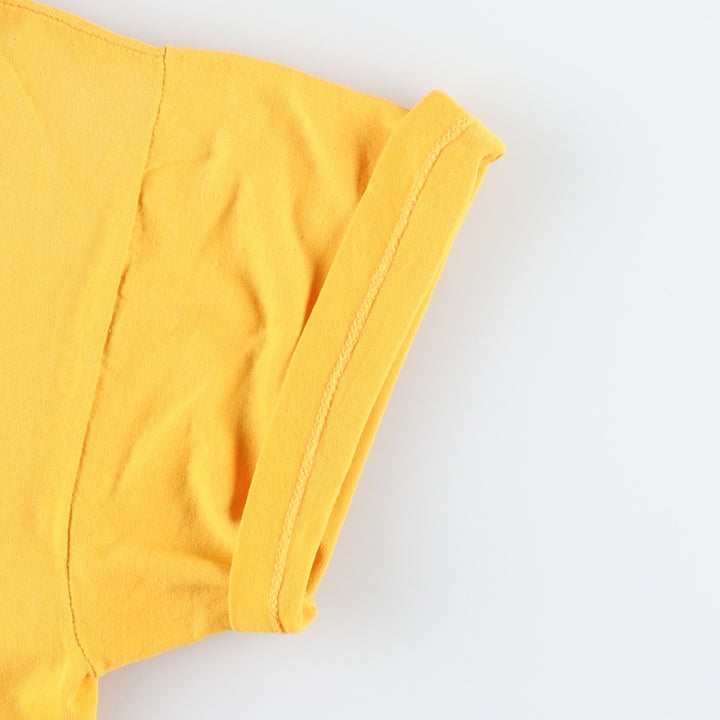 Russell Print T-Shirt, Made in USA, Men's Size L polyester yellow type Vintage Second Hand
