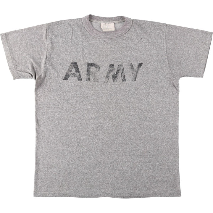 90'S US ARMY PFU Training Print T-Shirt, Made in USA, Medium (equivalent to men's M), Vintage cotton gray type Vintage Second Hand