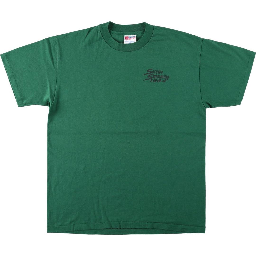 90'S Hanes HEAVYWEIGHT 50 cotton green type Vintage Second Hand