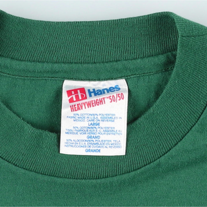 90'S Hanes HEAVYWEIGHT 50 cotton green type Vintage Second Hand