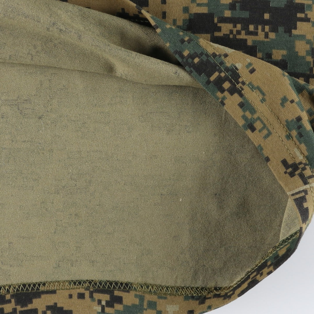 90'S TEE SWING Camouflage Pattern Print T-Shirt, Made in USA, Men's Size L (approx.) polyester Khaki type Vintage Second Hand