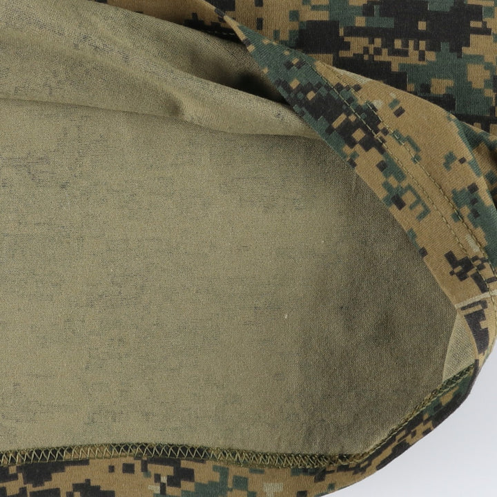 90'S TEE SWING Camouflage Pattern Print T-Shirt, Made in USA, Men's Size L (approx.) polyester Khaki type Vintage Second Hand