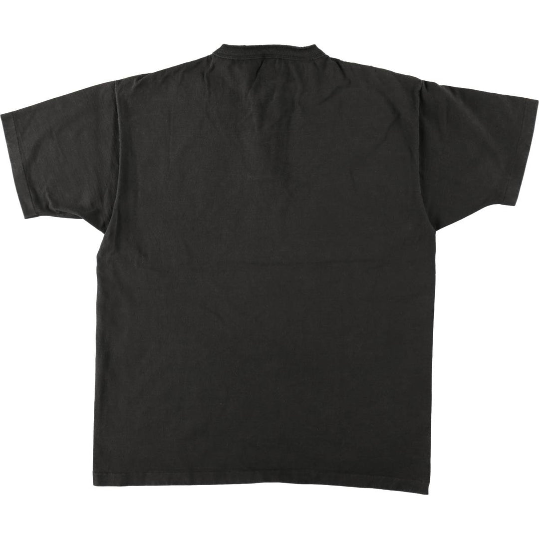 90'S Cotton Deluxe Henley Neck T-Shirt, Made in USA, Men's XL equivalent, Vintage cotton black type Vintage Second Hand