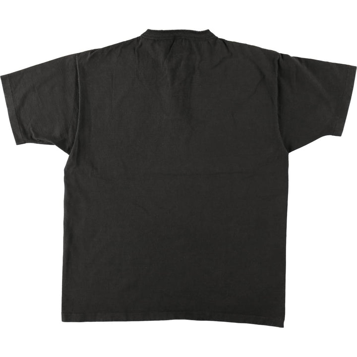 90'S Cotton Deluxe Henley Neck T-Shirt, Made in USA, Men's XL equivalent, Vintage cotton black type Vintage Second Hand