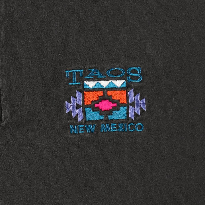 90'S Cotton Deluxe Henley Neck T-Shirt, Made in USA, Men's XL equivalent, Vintage cotton black type Vintage Second Hand