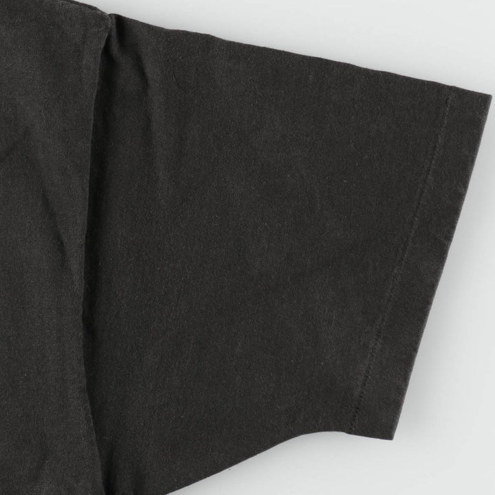 90'S Cotton Deluxe Henley Neck T-Shirt, Made in USA, Men's XL equivalent, Vintage cotton black type Vintage Second Hand