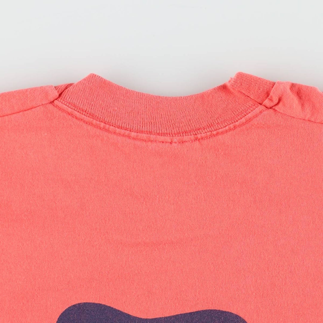 90'S Fruit of the Loom printed T-shirt, made in the USA, men's size L, vintage cotton coral Vintage Second Hand