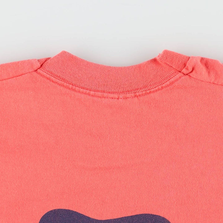 90'S Fruit of the Loom printed T-shirt, made in the USA, men's size L, vintage cotton coral Vintage Second Hand