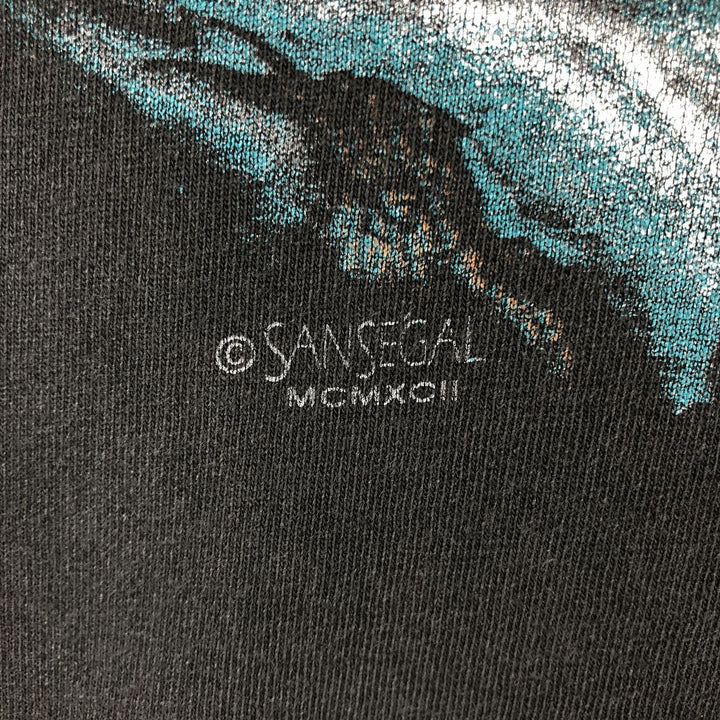 90'S SIGNAL SPORT Print T-Shirt, Made in USA, Men's Size L (Equivalent), Vintage cotton Charcoal Vintage Second Hand