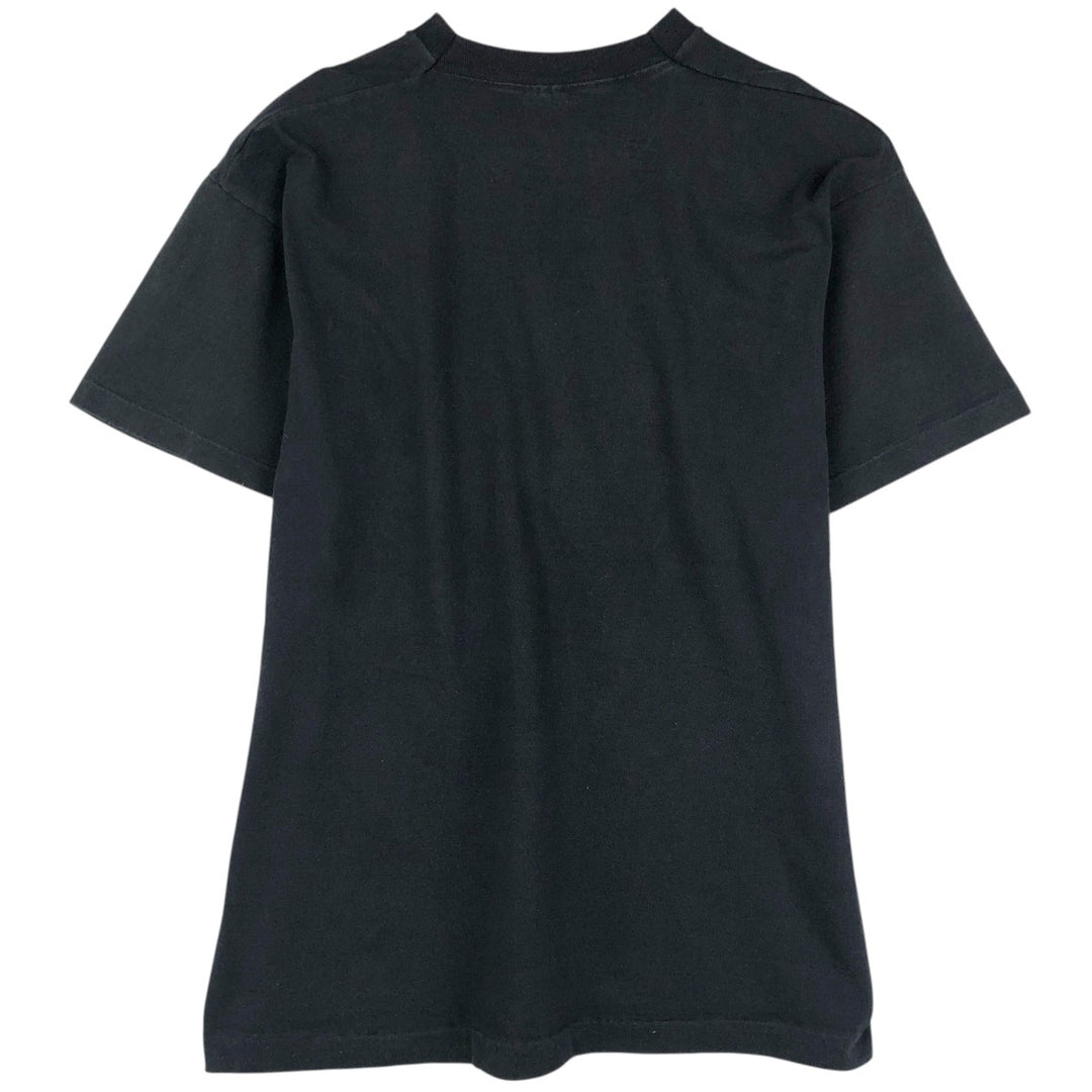 90'S Fruit of the Loom printed T-shirt, made in the USA, men's XL size, vintage cotton black type Vintage Second Hand