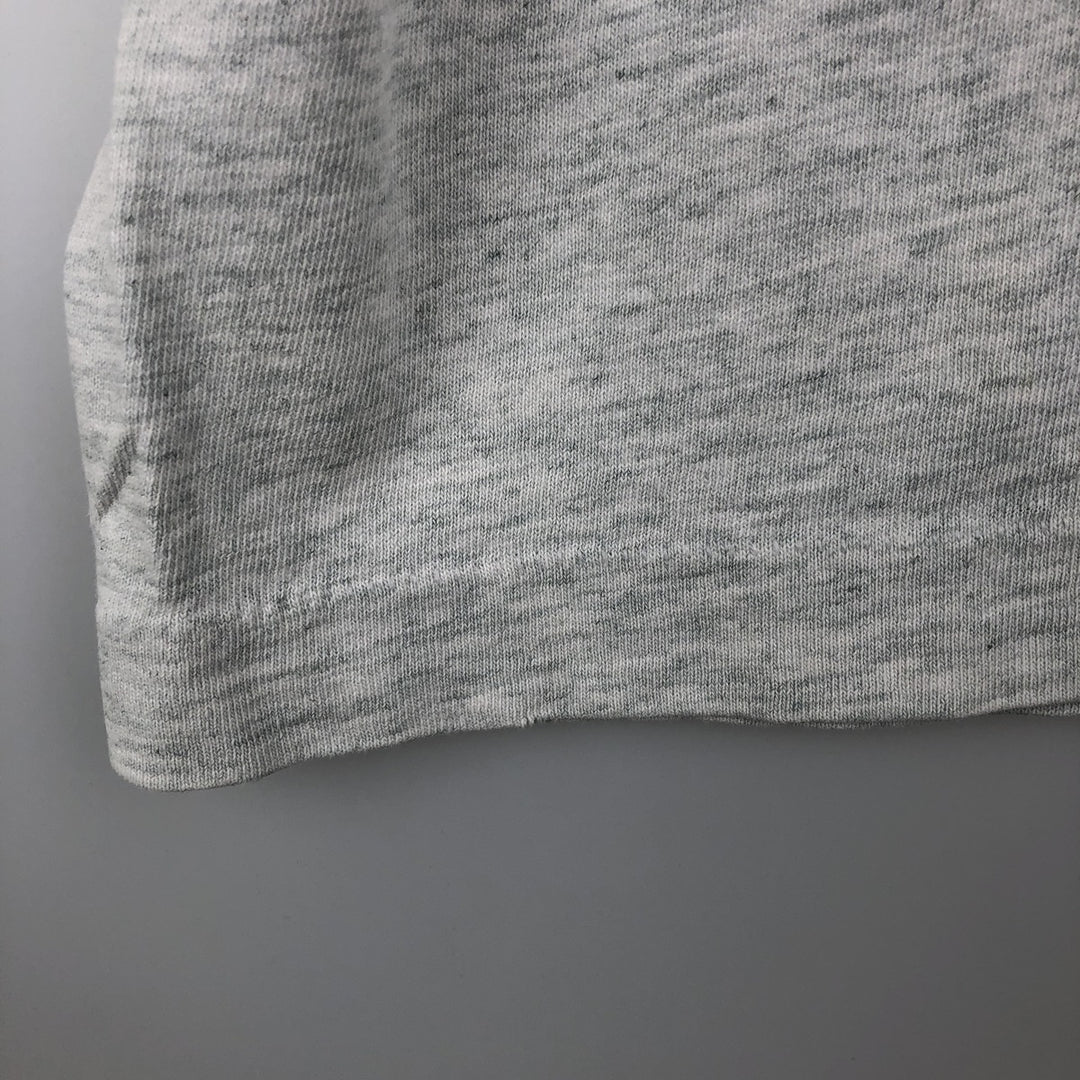 90'S Fruit of the Loom College T-shirt, Made in USA, Men's L size, Vintage cotton gray type Vintage Second Hand