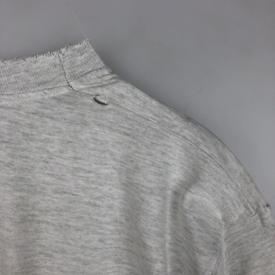 90'S Fruit of the Loom College T-shirt, Made in USA, Men's L size, Vintage cotton gray type Vintage Second Hand
