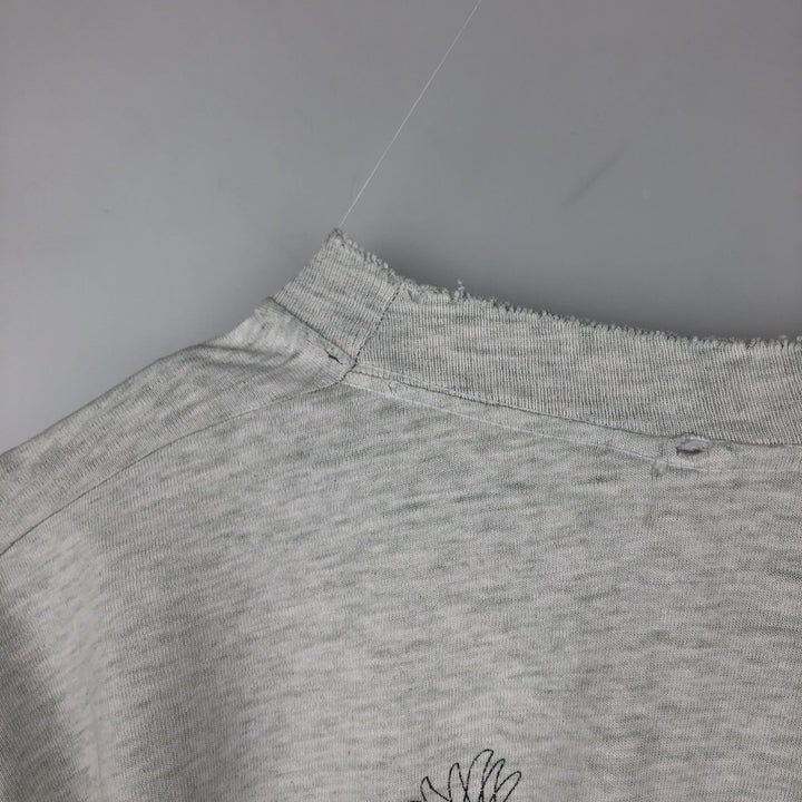 90'S Fruit of the Loom College T-shirt, Made in USA, Men's L size, Vintage cotton gray type Vintage Second Hand
