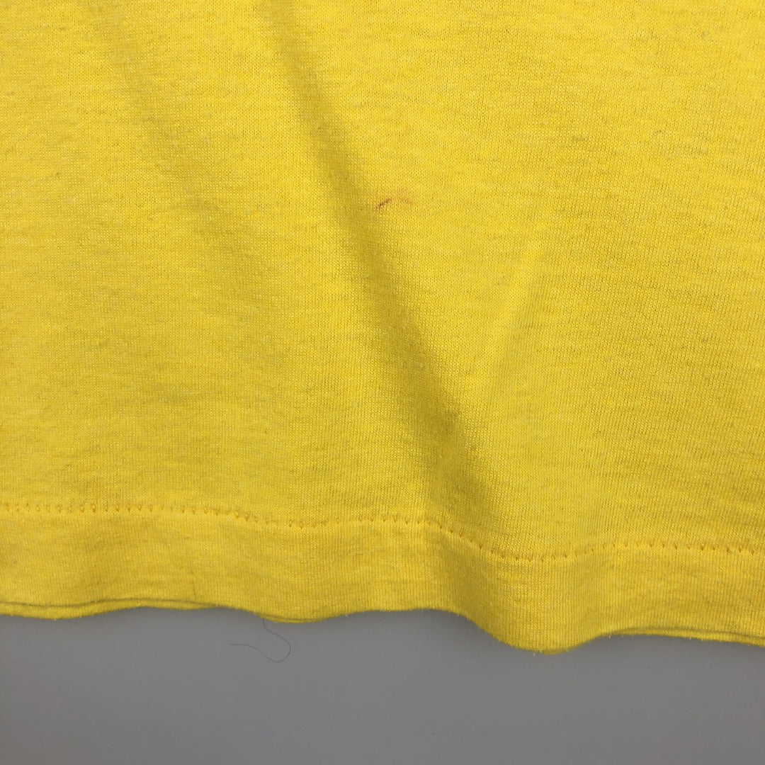 80'S SCREEN STARS Printed T-shirt Made in USA Men's L Vintage cotton yellow type Vintage Second Hand