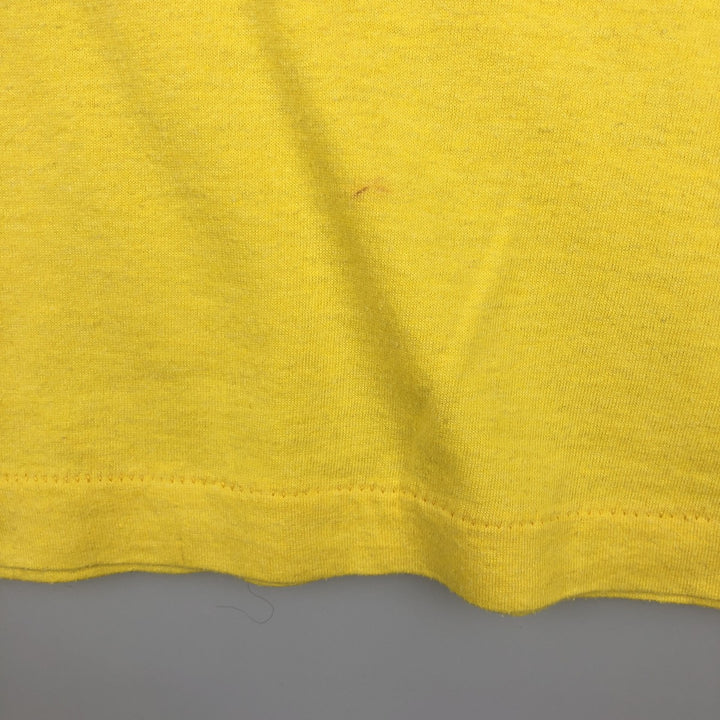 80'S SCREEN STARS Printed T-shirt Made in USA Men's L Vintage cotton yellow type Vintage Second Hand
