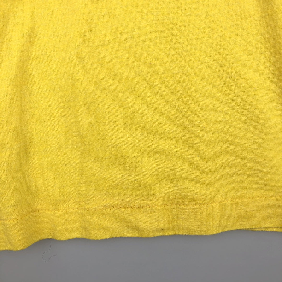 80'S SCREEN STARS Printed T-shirt Made in USA Men's L Vintage cotton yellow type Vintage Second Hand