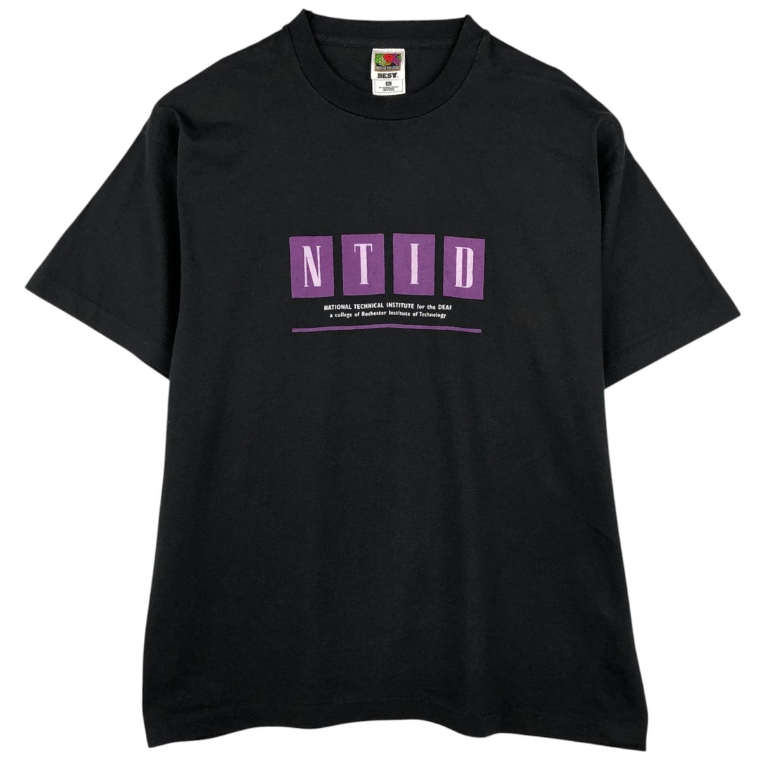 90s-00'S Fruit of the Loom Best Print T-Shirt, Men's XL equivalent, Vintage cotton black type Vintage Second Hand