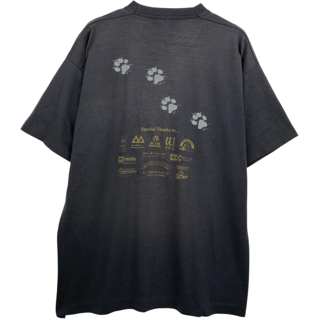 90s-00'S Fruit of the Loom Best Print T-Shirt, Made in Canada, Men's XL equivalent, Vintage cotton black type Vintage Second Hand
