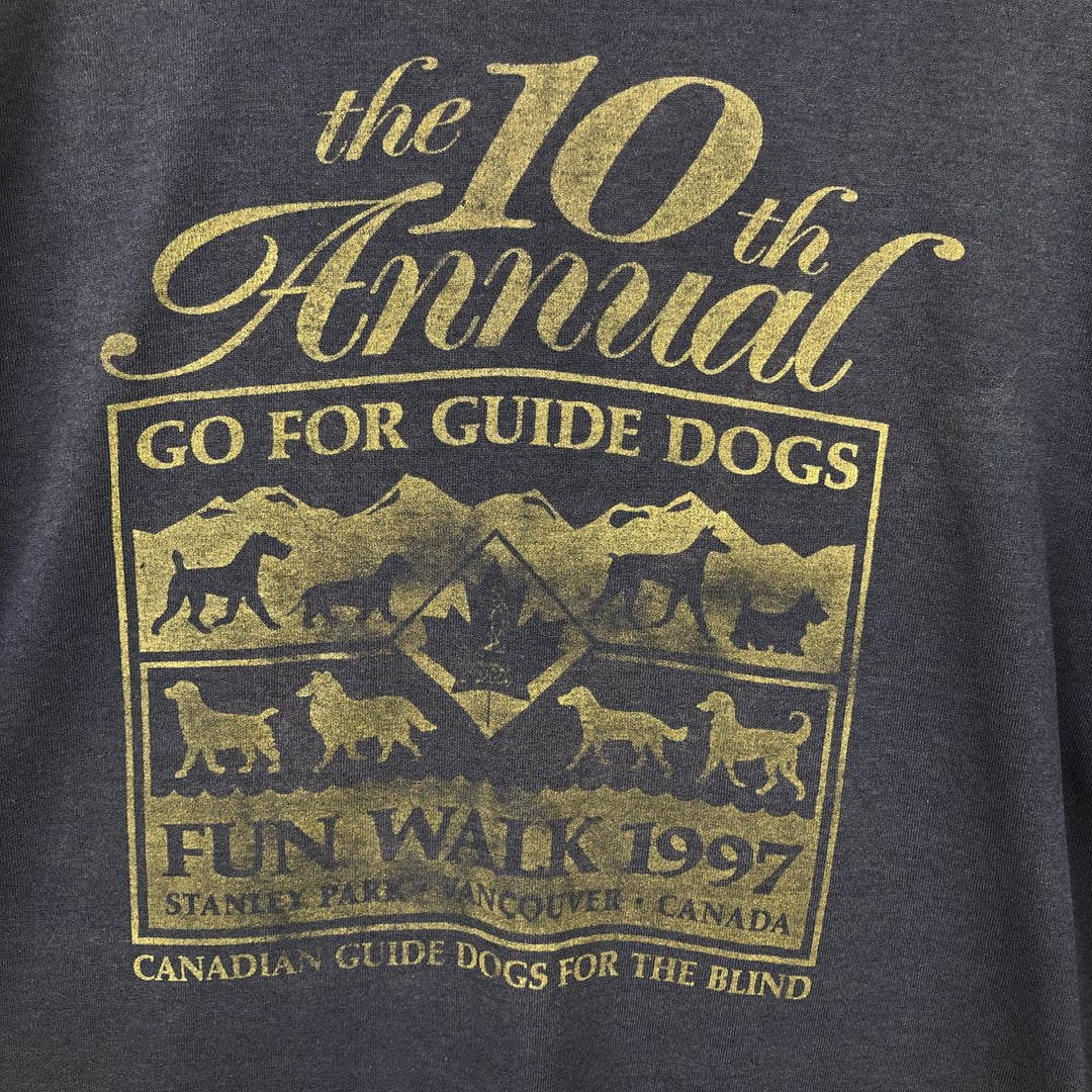90s-00'S Fruit of the Loom Best Print T-Shirt, Made in Canada, Men's XL equivalent, Vintage cotton black type Vintage Second Hand
