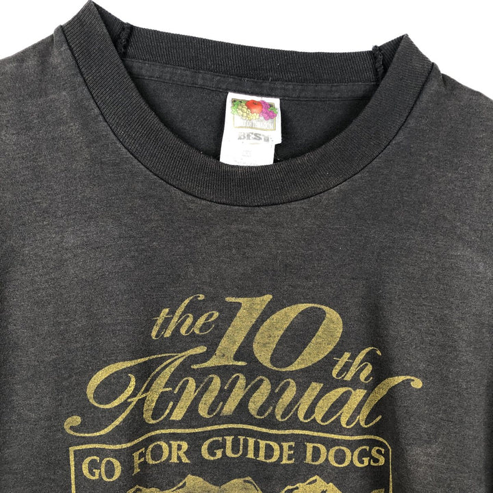 90s-00'S Fruit of the Loom Best Print T-Shirt, Made in Canada, Men's XL equivalent, Vintage cotton black type Vintage Second Hand