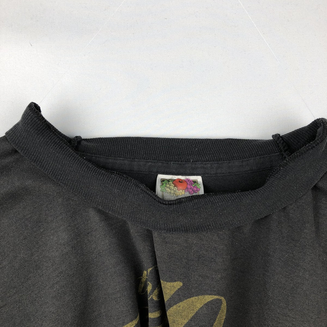 90s-00'S Fruit of the Loom Best Print T-Shirt, Made in Canada, Men's XL equivalent, Vintage cotton black type Vintage Second Hand