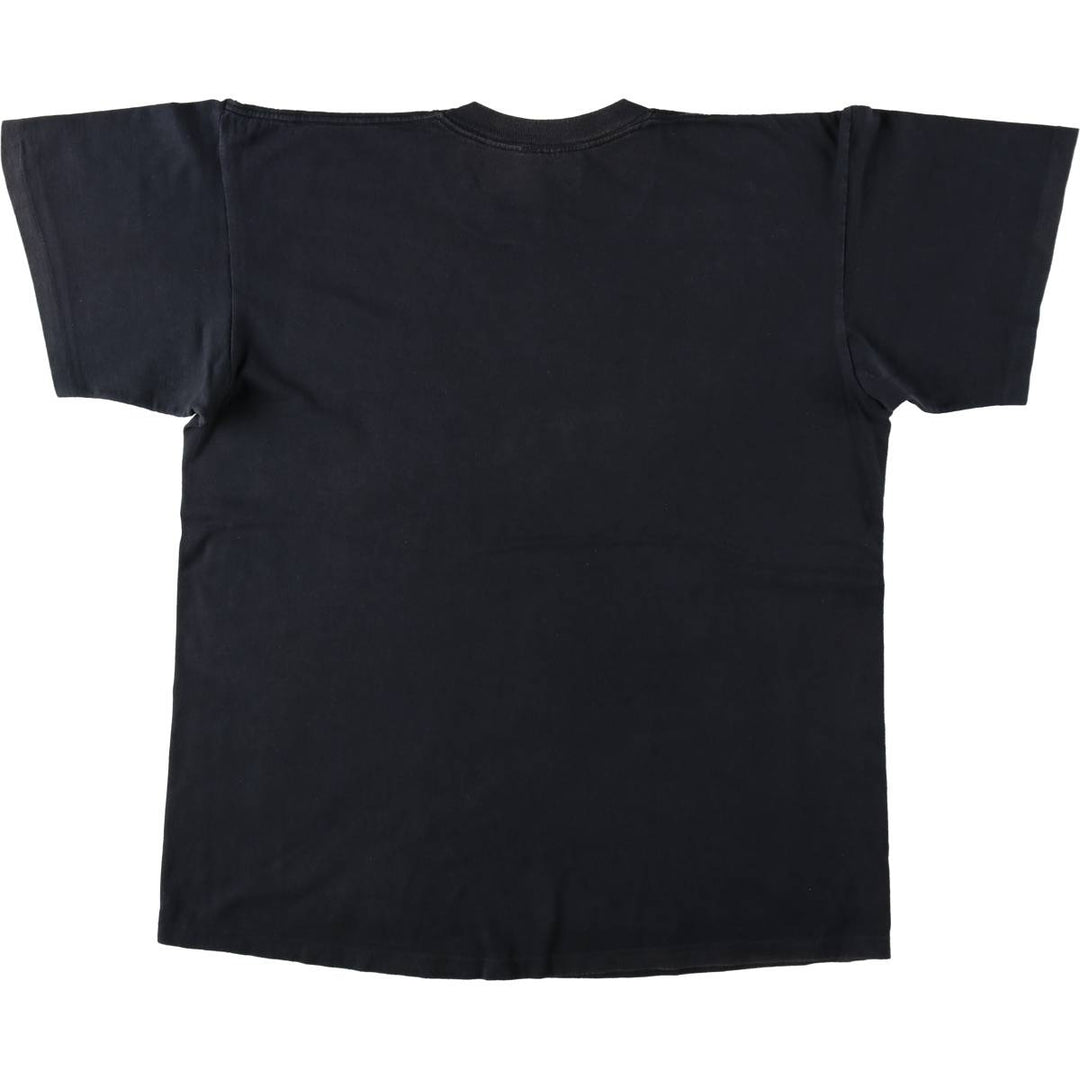 90'S BOCA Print T-Shirt, Made in Canada, Men's XL equivalent, Vintage cotton black type Vintage Second Hand