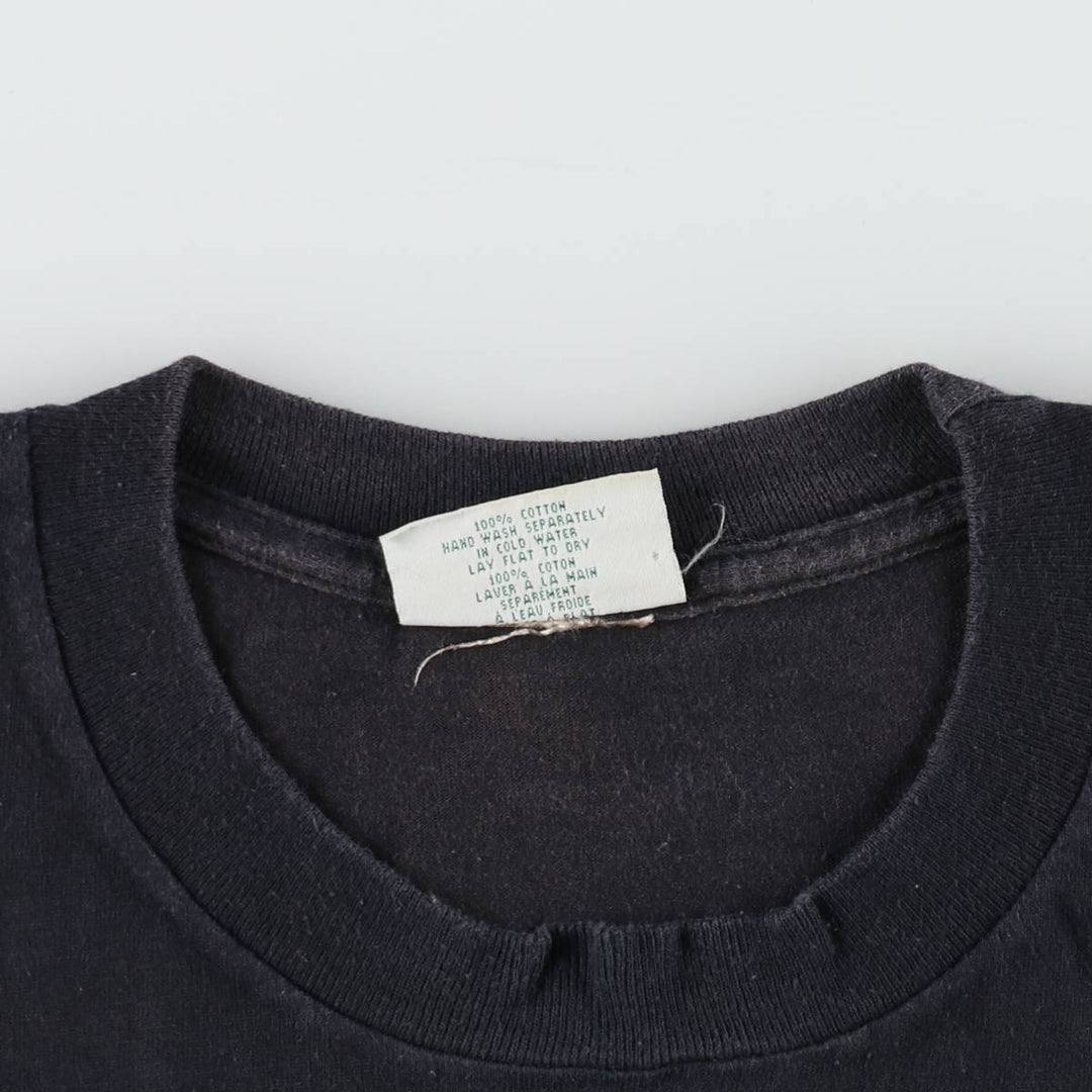90'S BOCA Print T-Shirt, Made in Canada, Men's XL equivalent, Vintage cotton black type Vintage Second Hand