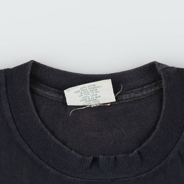 90'S BOCA Print T-Shirt, Made in Canada, Men's XL equivalent, Vintage cotton black type Vintage Second Hand