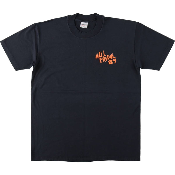 90'S STEDMAN Super HI CRU Print T-Shirt, Made in USA, Men's Size L (Equivalent), Vintage cotton black type Vintage Second Hand
