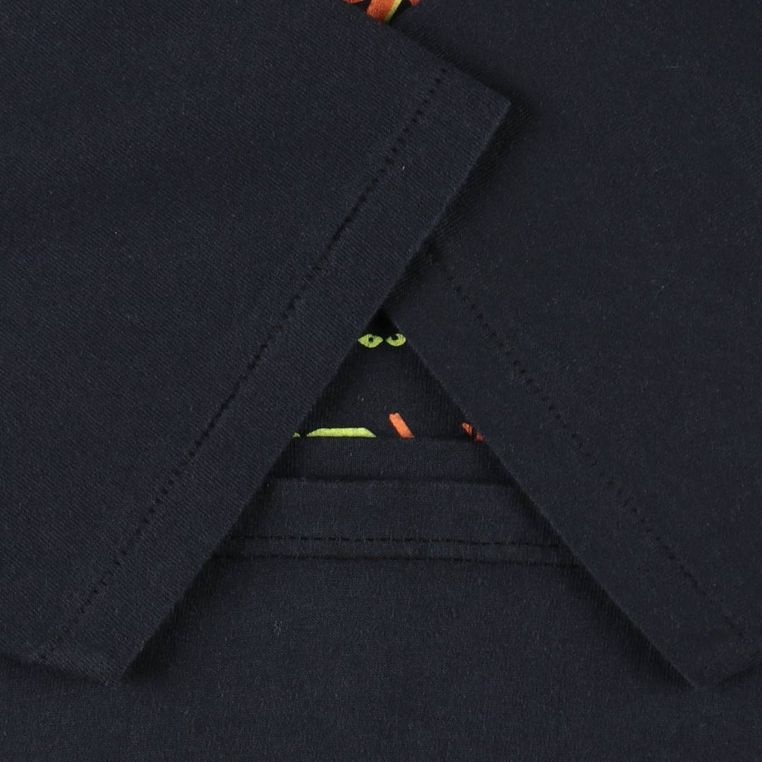 90'S STEDMAN Super HI CRU Print T-Shirt, Made in USA, Men's Size L (Equivalent), Vintage cotton black type Vintage Second Hand