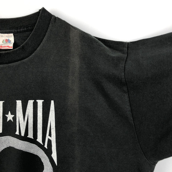 90'S Fruit of the Loom POW MIA Print T-Shirt, Made in USA, Men's XL equivalent, Vintage cotton black type Vintage Second Hand