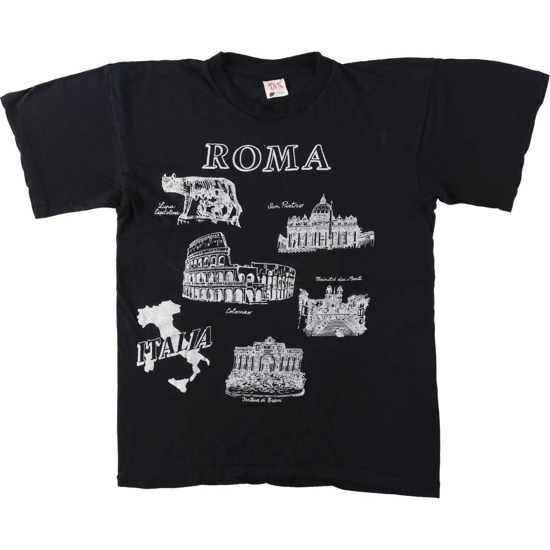 ~90'S PINK Souvenir T-shirt, Men's XXL equivalent, Vintage cotton black type Vintage Second Hand