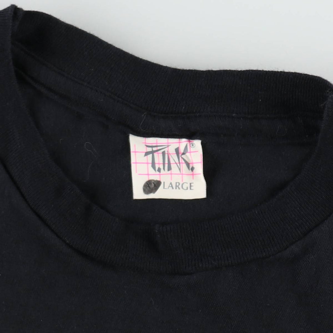 ~90'S PINK Souvenir T-shirt, Men's XXL equivalent, Vintage cotton black type Vintage Second Hand