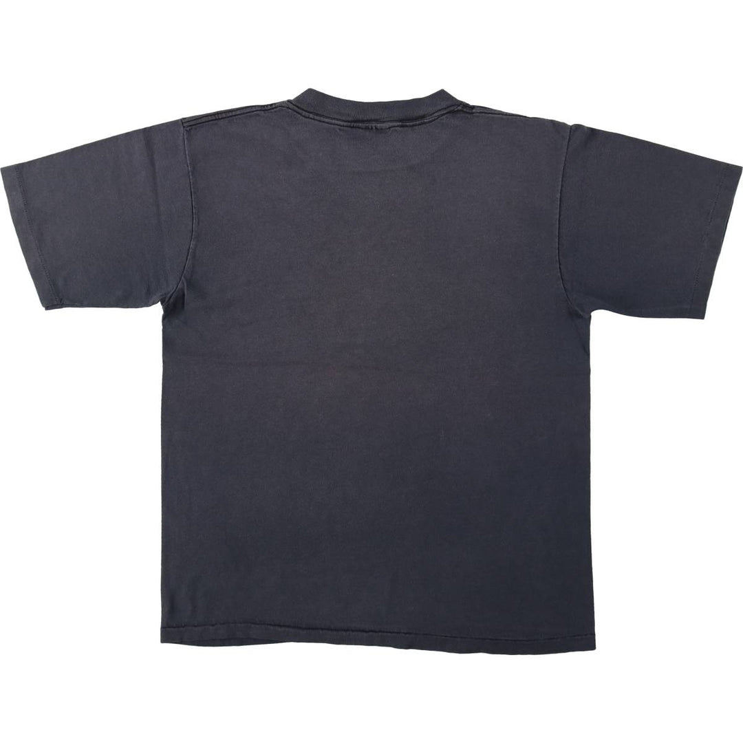 ONEITA POWER-T Printed T-Shirt, Made in USA, Men's Size L (approx.) cotton black type Vintage Second Hand