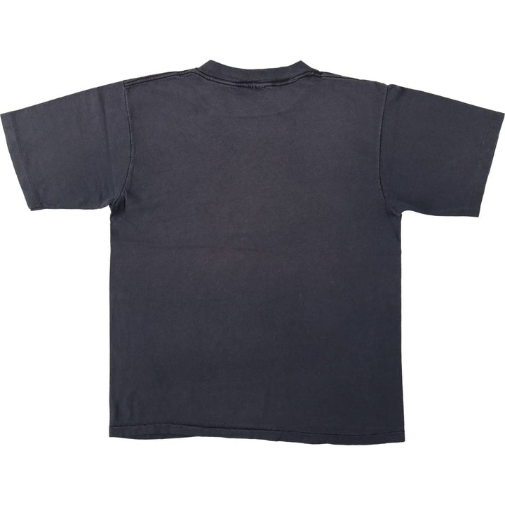 ONEITA POWER-T Printed T-Shirt, Made in USA, Men's Size L (approx.) cotton black type Vintage Second Hand