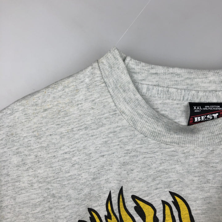 90'S Fruit of the Loom Best Printed T-shirt, Made in USA, Men's XXL, Vintage cotton gray type Vintage Second Hand