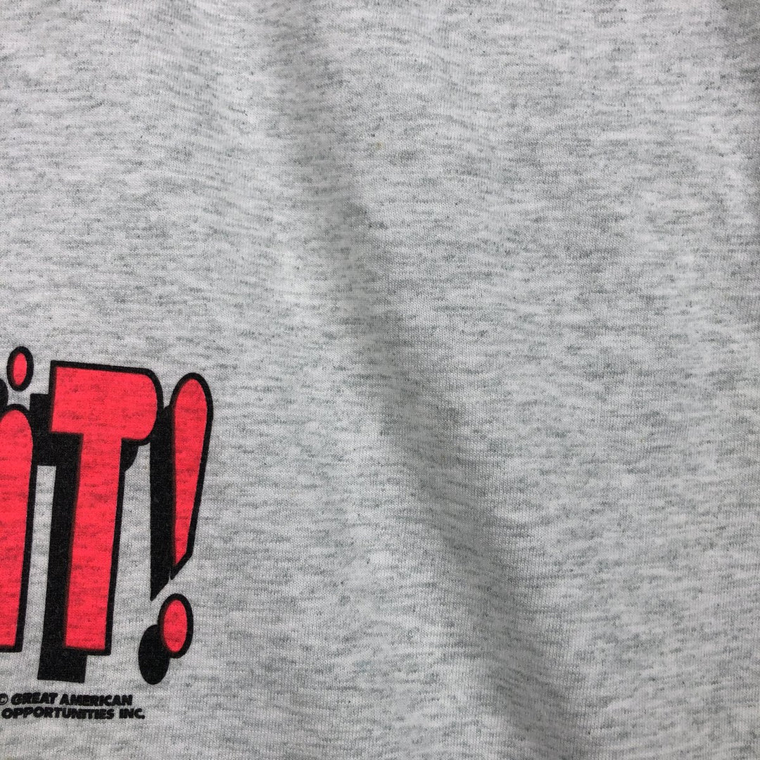 90'S Fruit of the Loom Best Printed T-shirt, Made in USA, Men's XXL, Vintage cotton gray type Vintage Second Hand