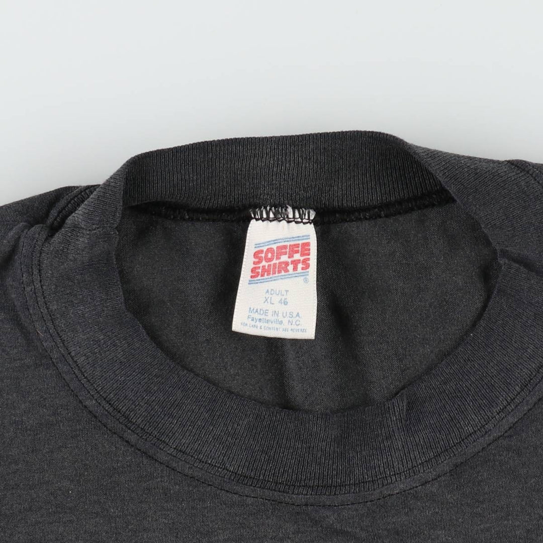 90'S Sofie Print T-Shirt, Made in USA, Men's XL equivalent, Vintage polyester black type Vintage Second Hand