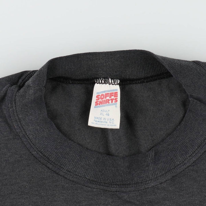90'S Sofie Print T-Shirt, Made in USA, Men's XL equivalent, Vintage polyester black type Vintage Second Hand