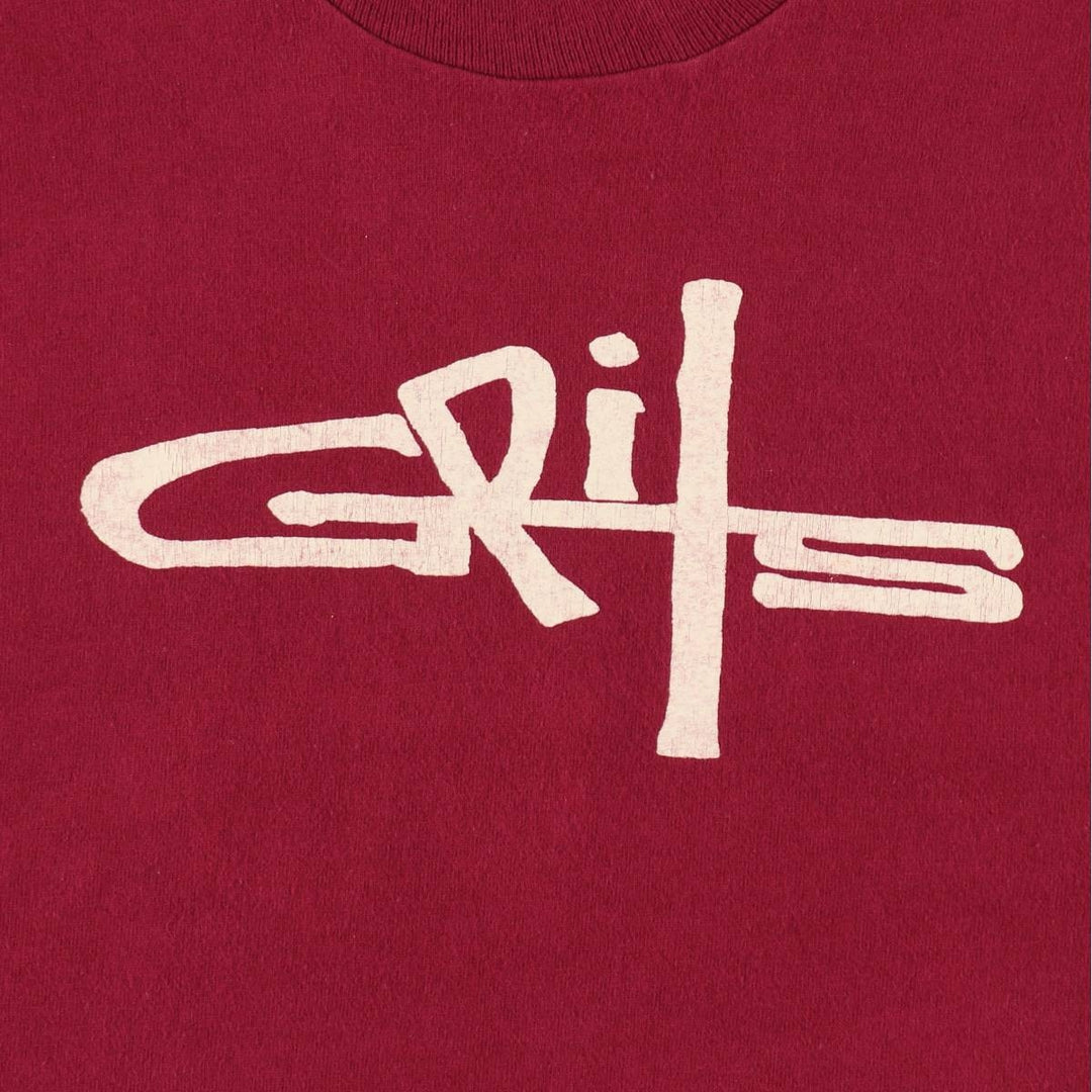 90'S Fruit of the Loom Grits Rap T-Shirt, Made in USA, Men's XL equivalent, Vintage cotton wine-red Vintage Second Hand