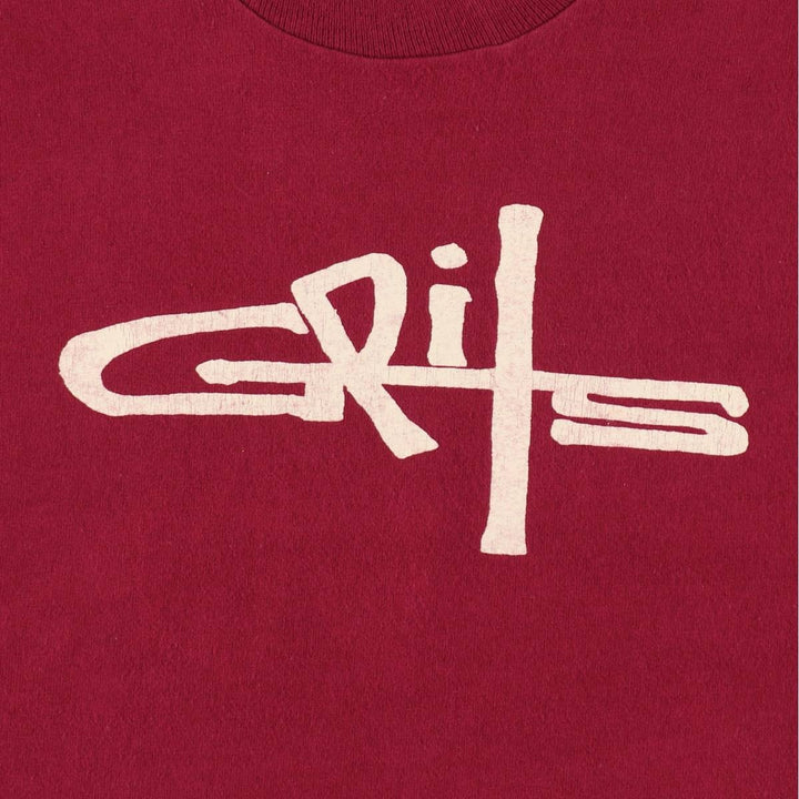 90'S Fruit of the Loom Grits Rap T-Shirt, Made in USA, Men's XL equivalent, Vintage cotton wine-red Vintage Second Hand