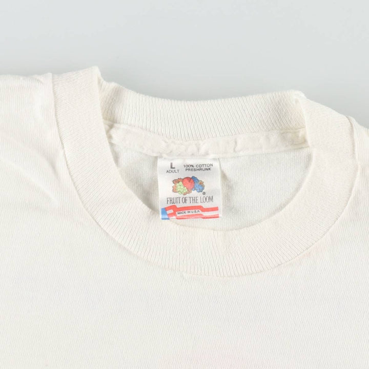 90'S Fruit of the Loom Catalina Flyer Print T-Shirt, Made in USA, Men's Size L (approx.), Vintage cotton white type Vintage Second Hand
